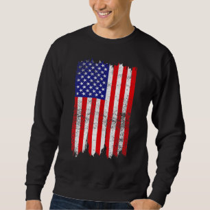 Vintage amerikanische Flagge 4. Juli Usa Patriotic Sweatshirt