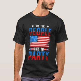 Vintage amerikanische Flagge 4. Juli - Wir, die Me T-Shirt