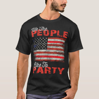 Vintage amerikanische Flagge 4. Juli - Wir, die Me T-Shirt