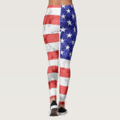 Vintage amerikanische Flagge #5 Leggings (Rückseite)