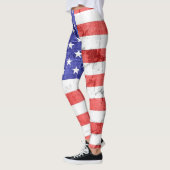 Vintage amerikanische Flagge #5 Leggings (Links)