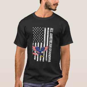 Vintage-Amerikanische-Flagge-Adler-All-American-Om T-Shirt