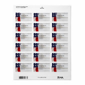 Vintage amerikanische Flagge Adressaufkleber (Vorne)