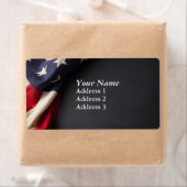 Vintage amerikanische Flagge auf der Tafel (Insitu)