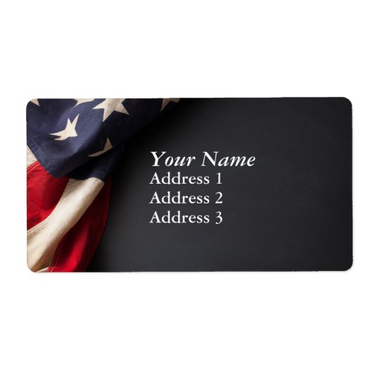 Vintage amerikanische Flagge auf der Tafel (Vorne)