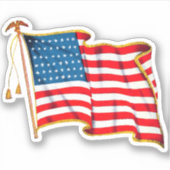 Vintage amerikanische Flagge Aufkleber (Vorderseite)
