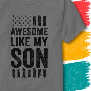 Vintage Amerikanische Flagge Awesome wie mein Sohn T-Shirt