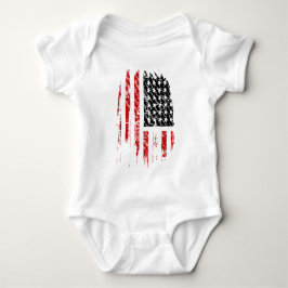 Vintage amerikanische Flagge Baby Strampler