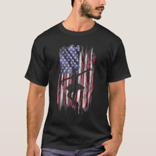Vintage amerikanische Flagge Ballerina Dancer S T-Shirt