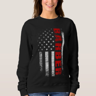Vintage amerikanische Flagge Barber Apparel Patrio Sweatshirt