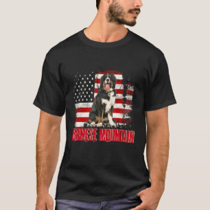 Vintage amerikanische Flagge Bernese Mountain Dog T-Shirt