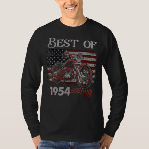 Vintage amerikanische Flagge Best of 1954 Motorrad T-Shirt