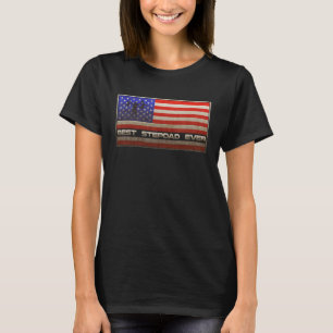 Vintage-amerikanische Flagge Bester Stiefvater All T-Shirt