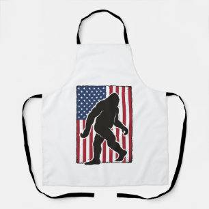 Vintage-amerikanische-Flagge Bigfoot-Silhouette Ve Schürze