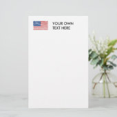Vintage amerikanische Flagge Briefpapier (Stehend Vorderseite)