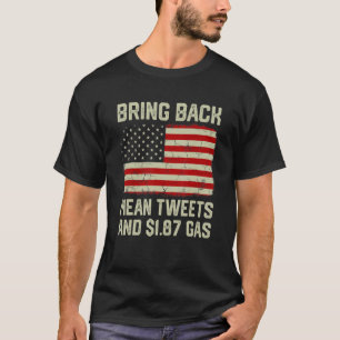 Vintage amerikanische Flagge bringt Gemeine Tweete T-Shirt