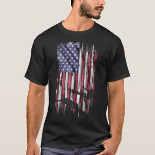 Vintage amerikanische Flagge Capoeira Brasilianisc T-Shirt