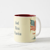 Vintage amerikanische Flagge Dankbarkeit Kaffee Ta Zweifarbige Tasse (VorderseiteRechts)