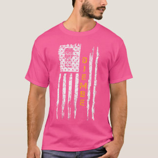 Vintage amerikanische Flagge Djembe Musician Drum T-Shirt