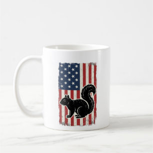 Vintage Amerikanische Flagge Eichhörnchen Patrioti Kaffeetasse