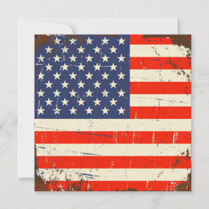 Vintage amerikanische Flagge Einladung