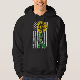 Vintage amerikanische Flagge Emt Sunflower Hippie  Hoodie