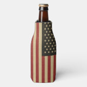 Vintage amerikanische Flagge Flaschenkühler (Flaschenvorderseite)