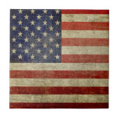 Vintage amerikanische Flagge Fliese (Vorderseite)
