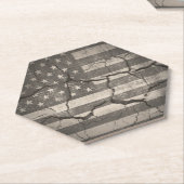 Vintage amerikanische Flagge gebrochen Untersetzer (angewinkelt)