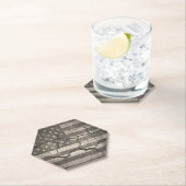 Vintage amerikanische Flagge gebrochen Untersetzer (Vor Ort)