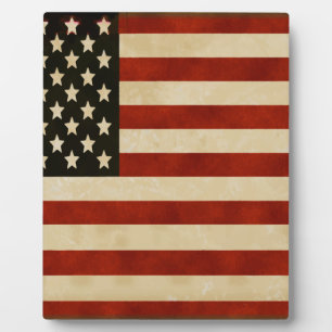 Vintage-Amerikanische-Flagge-Geschenke Fotoplatte