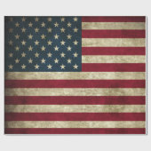 Vintage amerikanische Flagge Geschenkpapier (Flach)