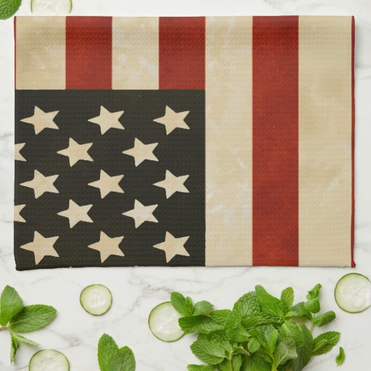 Vintage amerikanische Flagge Handtuch (Gefaltet)
