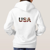 Vintage amerikanische Flagge Hoodie (Rückseite)