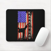 Vintage amerikanische Flagge Karate Vater Karateka Mousepad (Mit Mouse)
