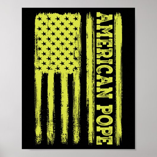 Vintage amerikanische Flagge Katholischer Erste Am Poster (Vorne)