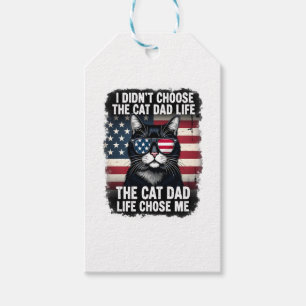 Vintage amerikanische Flagge Katze Dad Vatertag Kä Geschenkanhänger