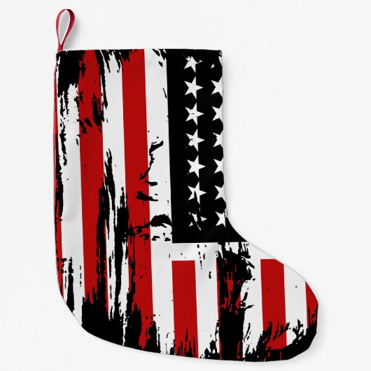Vintage amerikanische Flagge Kleiner Weihnachtsstrumpf (Vorderseite)
