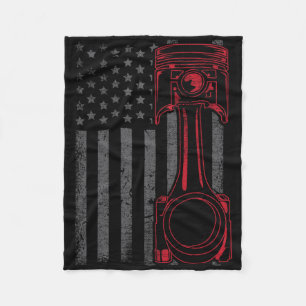 Vintage amerikanische Flagge Kolben Lustiges Muscl Fleecedecke