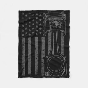 Vintage amerikanische Flagge Kolben Lustiges Muscl Fleecedecke