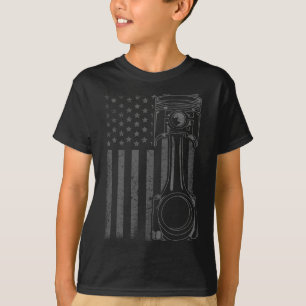 Vintage-Amerikanische-Flagge-Kolben-Lustiges-Muscl T-Shirt