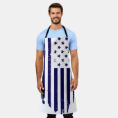 Vintage amerikanische Flagge Küche Schürze (Getragen)