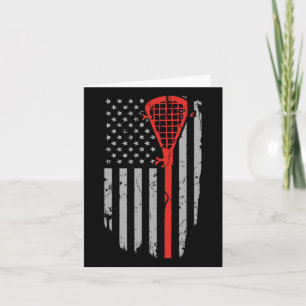 Vintage amerikanische Flagge Lacrosse Jugendkleidu Karte