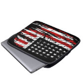 Vintage amerikanische Flagge Laptopschutzhülle (Vorne Knopf)