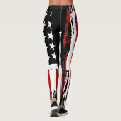 Vintage amerikanische Flagge Leggings (Rückseite)