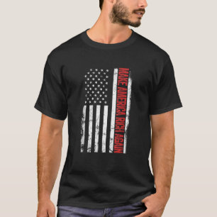 Vintage amerikanische Flagge macht Amerika wieder T-Shirt