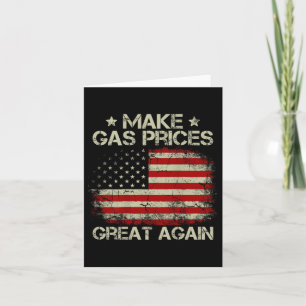 Vintage amerikanische Flagge macht die Gaspreise w Karte
