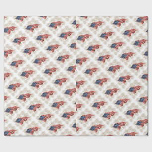 Vintage amerikanische Flagge mit Geschenkpapier
