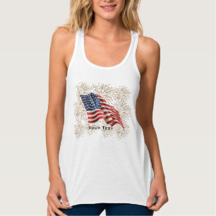 Vintage amerikanische Flagge mit Tank Top