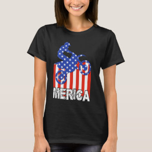 Vintage amerikanische Flagge Motorcross Merica Dir T-Shirt